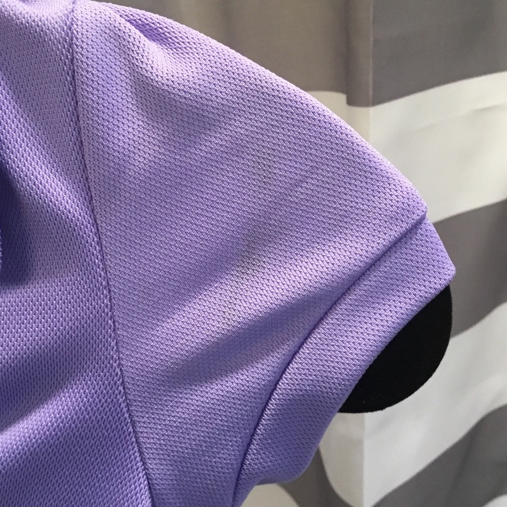 Adidas Kids Lavender Polo with Ruffle Hem - Picture 2 of 4
